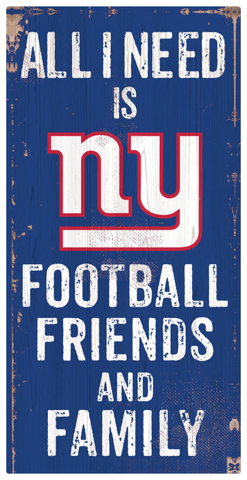 New York Giants Football, Friends, & Family Blue Wood Sign - for just $12.99! 