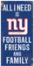 New York Giants Football, Friends, & Family Blue Wood Sign - for just $12.99! 