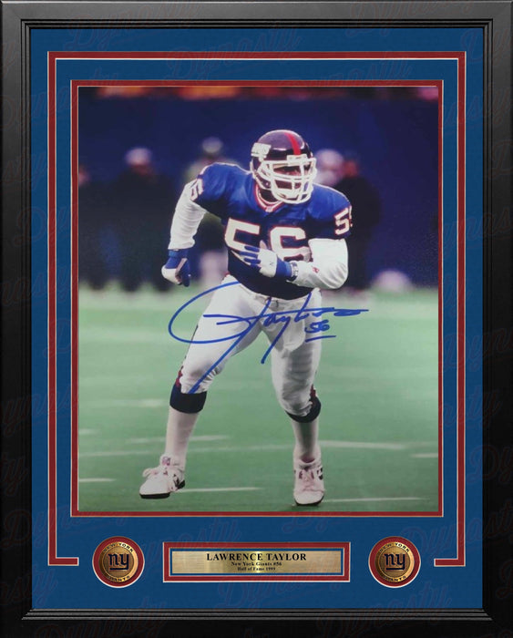 Lawrence Taylor on the Run New York Giants Autographed 11" x 14" Framed Football Photo - for just $179.99! 