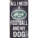New York Jets Football and My Dog Wooden Sign - for just $12.99! 