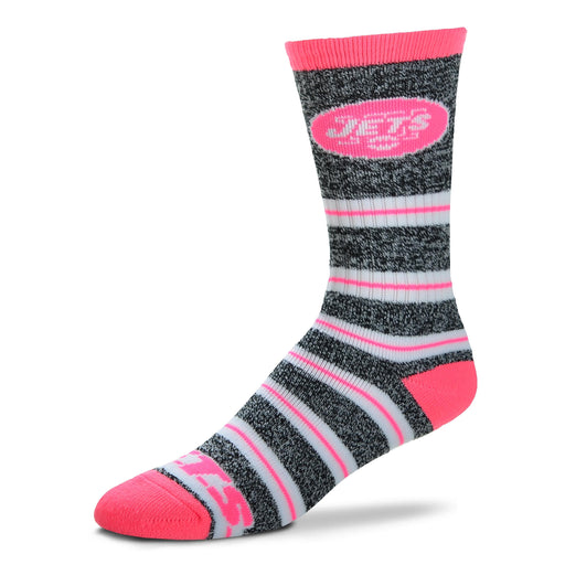 New York Jets Melange Stripe Pink Socks - for just $14.99! 