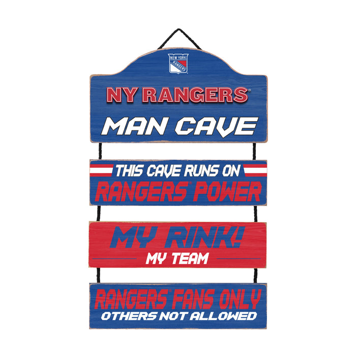 New York Rangers Wooden Man Cave Dangle Sign - for just $29.99! 