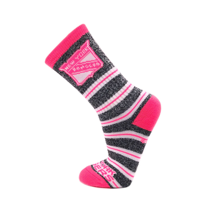 New York Rangers Melange Stripe Pink Socks - for just $17.99! 