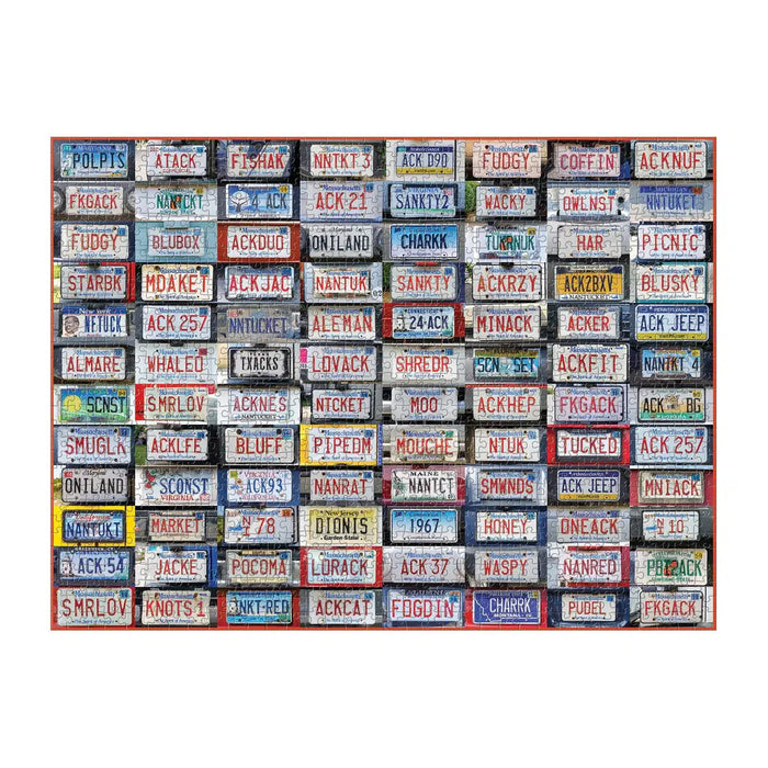 Nantucket License Plates 1000 Piece Jigsaw Puzzle Galison - for just $19.99! 