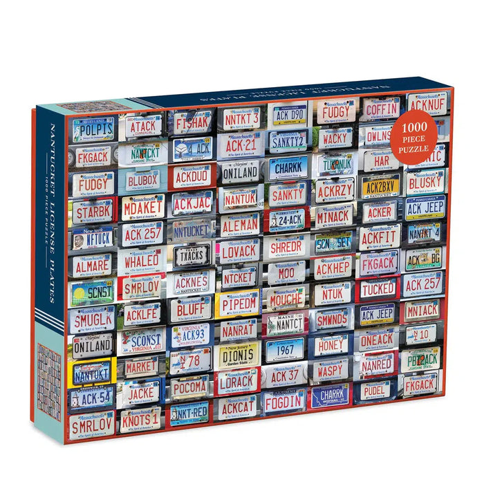 Nantucket License Plates 1000 Piece Jigsaw Puzzle Galison - for just $19.99! 
