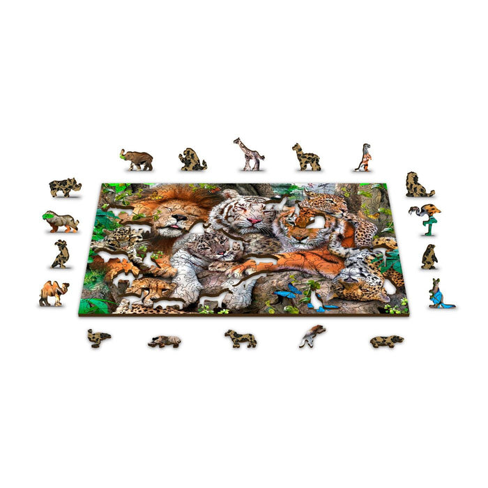 Nap Time 300 Piece Wood Jigsaw Puzzle Wooden City - for just $24.99! 
