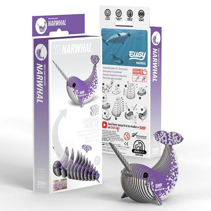 Narwhal 3D Cardboard Model Kit Eugy - for just $11.99! 