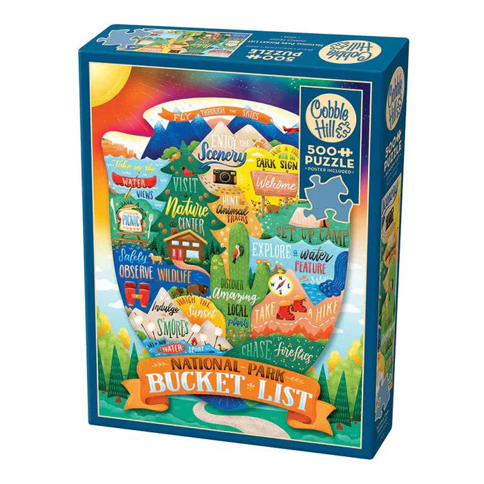 National Park Bucket List 500 Piece Jigsaw Puzzle Cobble Hill - for just $17.99! 
