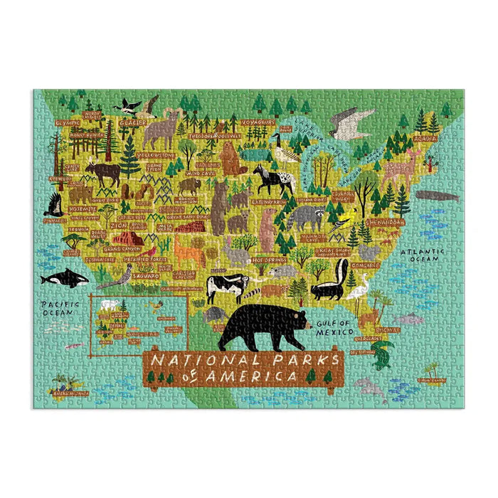 National Parks of America 1000 Piece Jigsaw Puzzle Galison - for just $19.99! 