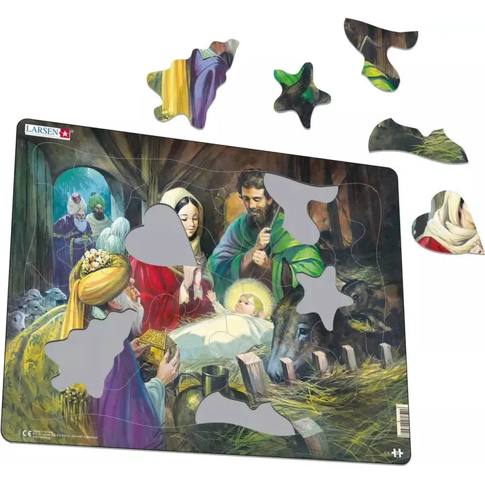 Nativity 33 Piece Tray Jigsaw Puzzle Larsen - for just $11.99! 