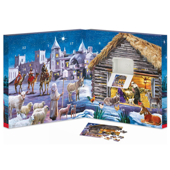 Nativity Advent Calendar - 24 Set of 50 Piece Mini Jigsaw Puzzles Eurographics - for just $39.99! 