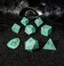 Kraken Dice - Reconstituted Green Turquoise Semi-Precious 8 pc Glass Dice Set - for just $349.99! 