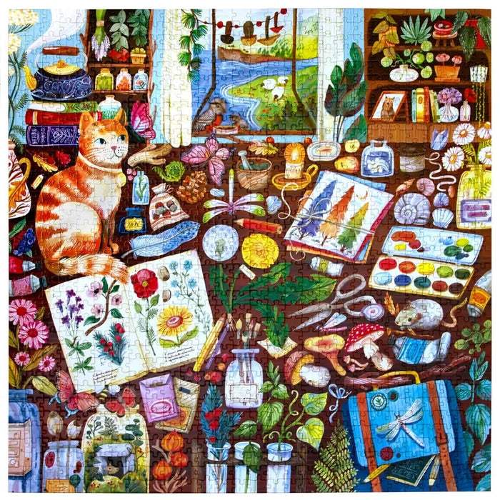 Naturalist's Cat 1000 Piece Jigsaw Puzzle eeBoo - for just $26.99! 