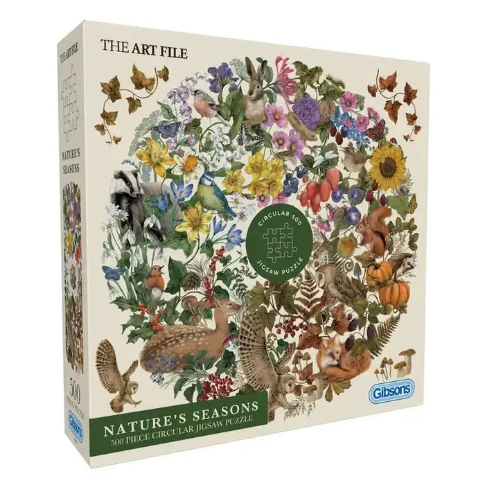 Nature's Season 500 Piece Round Jigsaw Puzzle Gibsons - for just $19.99! 