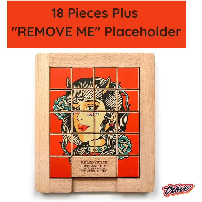 Naughty vs Nice Dualities Sliding Wood Puzzle Trove - for just $10.99! 