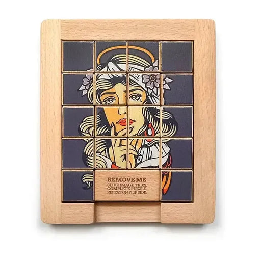 Naughty vs Nice Dualities Sliding Wood Puzzle Trove - for just $10.99! 