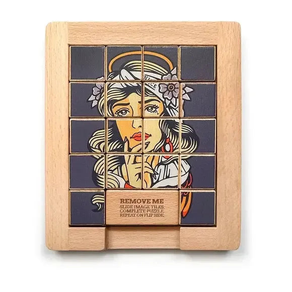 Naughty vs Nice Dualities Sliding Wood Puzzle Trove - for just $10.99! 