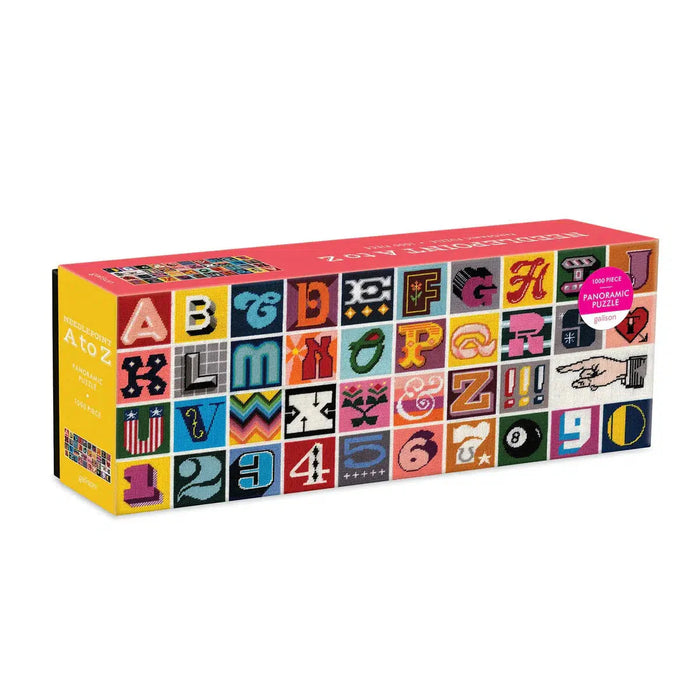 Needlepoint A to Z 1000 Piece Panoramic Jigsaw Puzzle Galison - for just $19.99! 