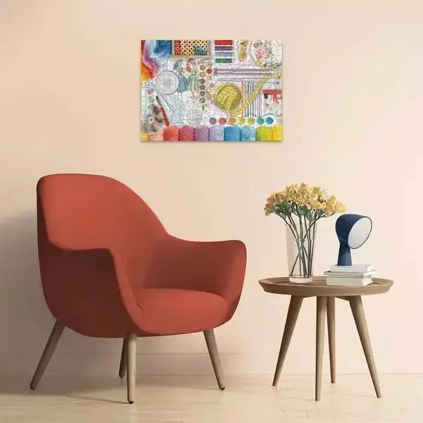 Needlework Station 500 Large Piece Jigsaw Puzzle Ravensburger - for just $24.99! 
