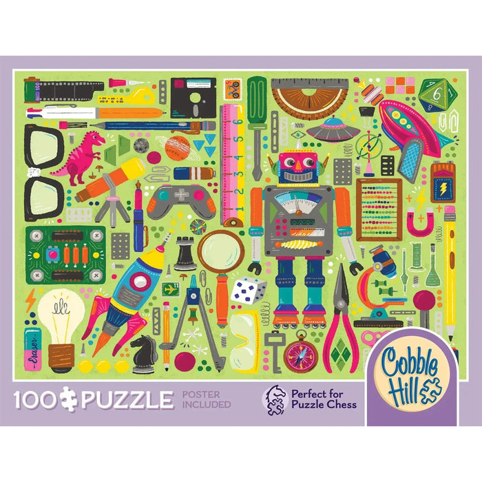 Nerdy Junk Drawer 100 Large Piece Jigsaw Puzzle Cobble Hill - for just $14.99! 