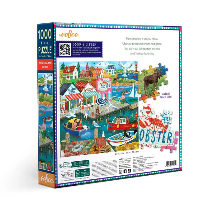 New England Wharf 1000 Piece Jigsaw Puzzle eeBoo - for just $26.99! 