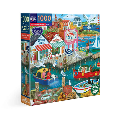 New England Wharf 1000 Piece Jigsaw Puzzle eeBoo - for just $26.99! 