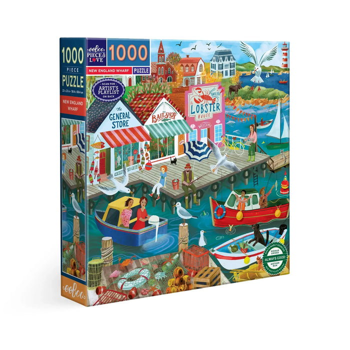 New England Wharf 1000 Piece Jigsaw Puzzle eeBoo - for just $26.99! 