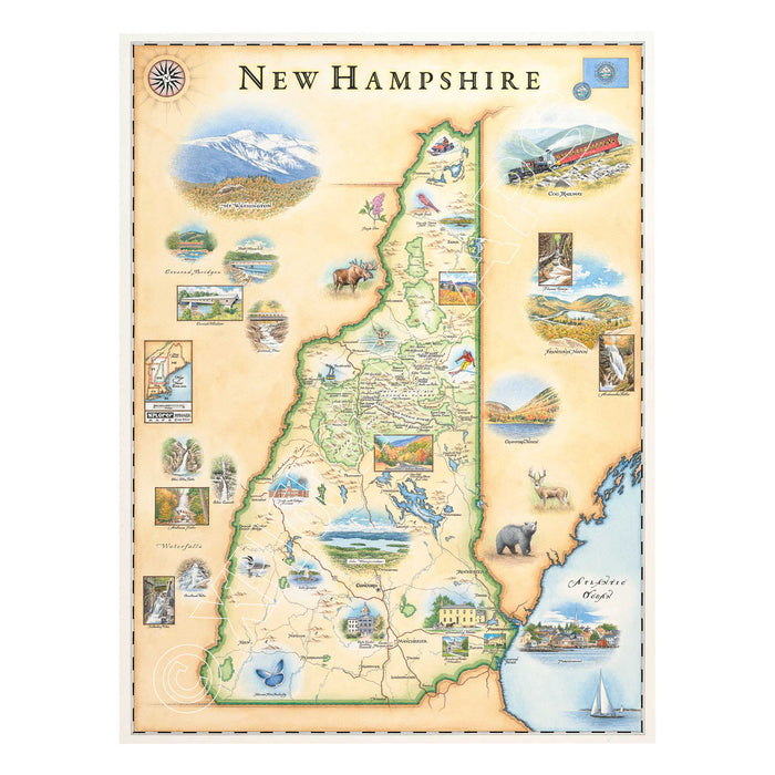New Hampshire 1000 Piece Jigsaw Puzzle Xplorer Maps - for just $24.99! 