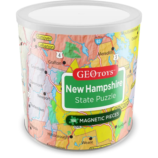 New Hampshire State 100 Piece Magnetic Jigsaw Puzzle Geotoys - for just $11.99! 