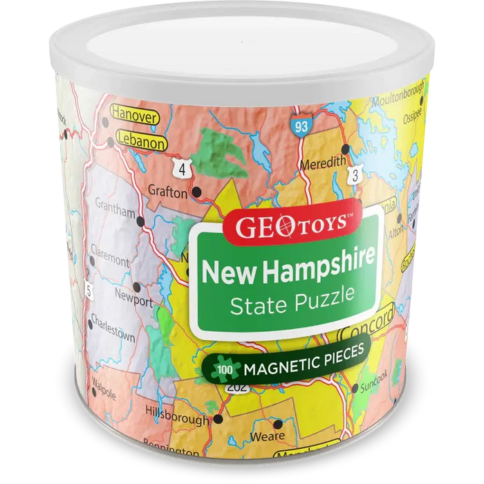 New Hampshire State 100 Piece Magnetic Jigsaw Puzzle Geotoys - for just $11.99! 