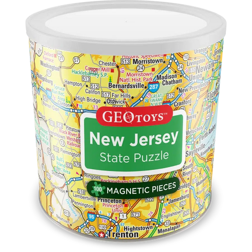 New Jersey State 100 Piece Magnetic Jigsaw Puzzle Geotoys - for just $11.99! 