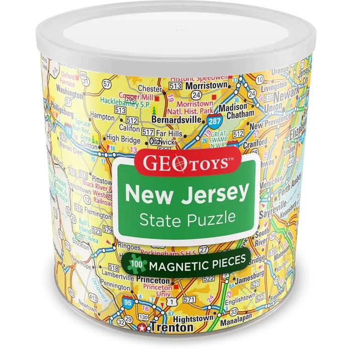 New Jersey State 100 Piece Magnetic Jigsaw Puzzle Geotoys - for just $11.99! 