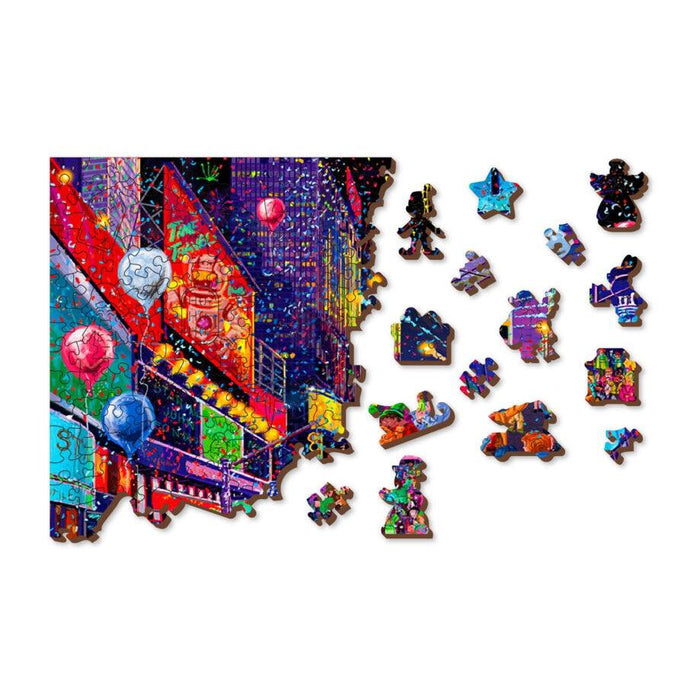 New Year’s Eve 505 Piece Wood Jigsaw Puzzle Wooden City - for just $27.99! 