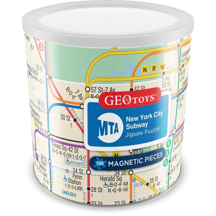 New York City Subway 100 Piece Magnetic Jigsaw Puzzle Geotoys - for just $11.99! 