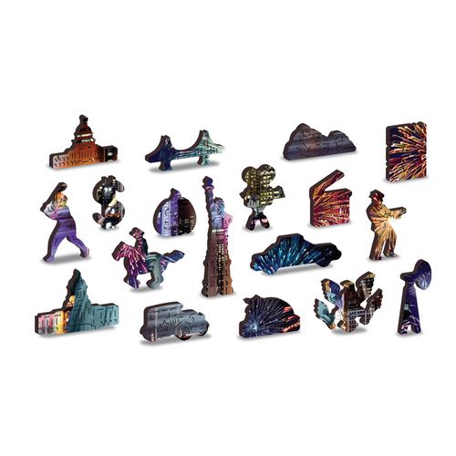 New York by Night 200 Piece Wood Jigsaw Puzzle Wooden City - for just $19.99! 