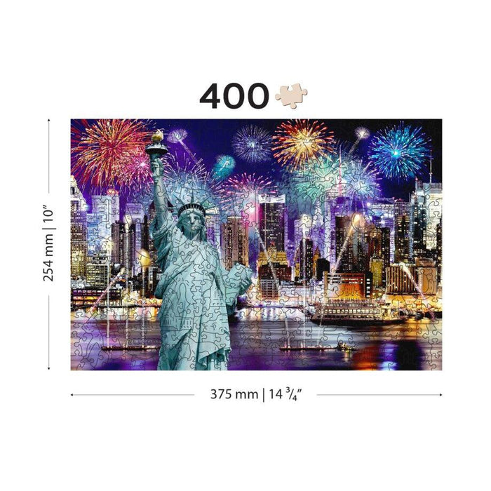 New York by Night 400 Piece Wood Jigsaw Puzzle Wooden City - for just $24.99! 