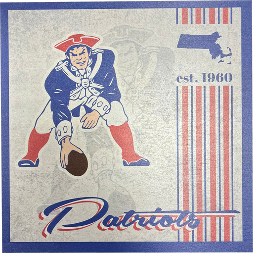 New England Patriots 9.5'' x 9.5'' Throwback Album Wood Sign - for just $14.99! 