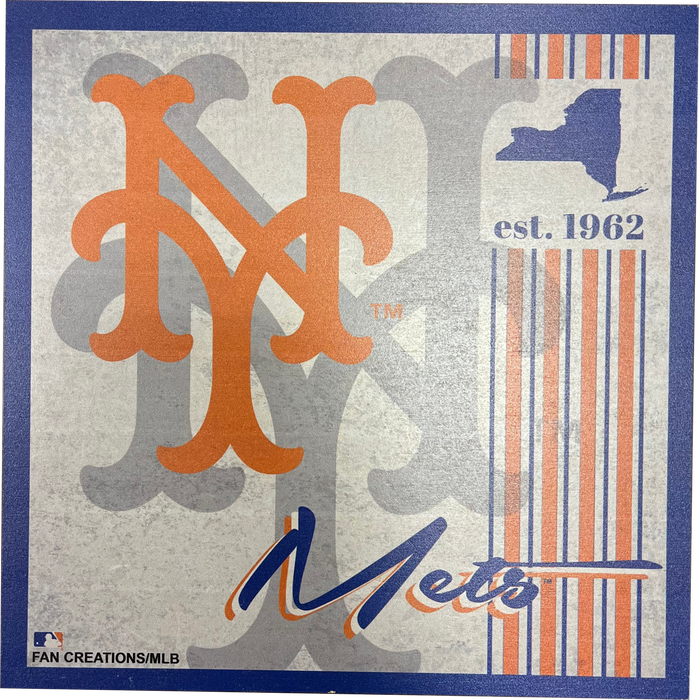 New York Mets 9.5'' x 9.5'' Throwback Album Wood Sign - for just $14.99! 