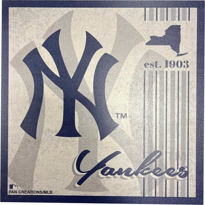 New York Yankees 9.5'' x 9.5'' Throwback Album Wood Sign - for just $14.99! 