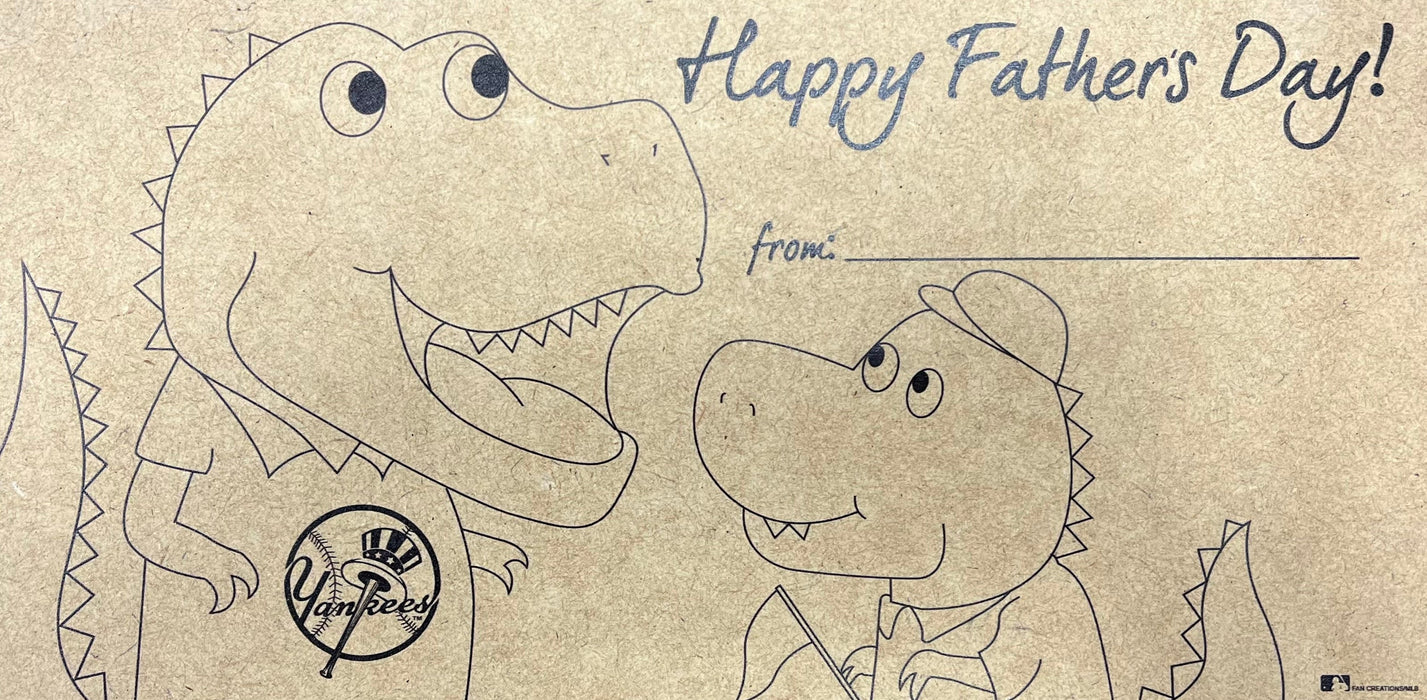 New York Yankees Father's Day Coloring 6" x 12" Wood Sign - for just $12.99! 