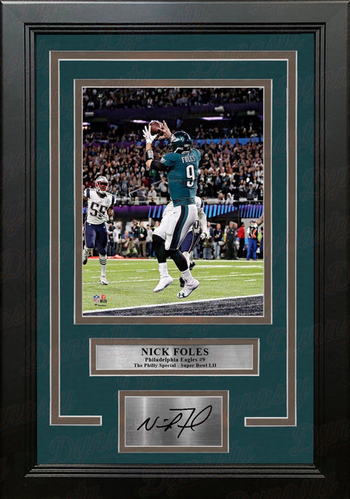 Nick Foles Philadelphia Eagles Philly Special TD Catch 8x10 Framed Photo with Engraved Autograph - for just $79.99! 