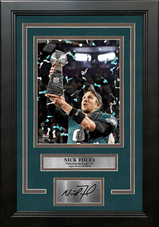 Nick Foles Trophy Philadelphia Eagles Super Bowl Champions 8x10 Framed Photo with Engraved Autograph - for just $79.99! 