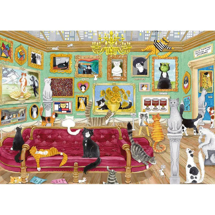 Night at the Meowseum 1000 Piece Jigsaw Puzzle Gibsons - for just $24.99! 