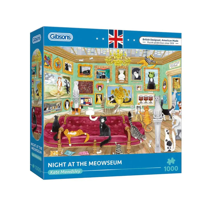 Night at the Meowseum 1000 Piece Jigsaw Puzzle Gibsons - for just $24.99! 