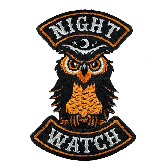 Night Watch Owl Halloween Biker Patch: Iron-on - for just $9! 
