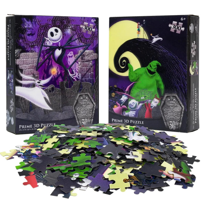Nightmare Before Christmas Set of 2 300 Piece Lenticular Jigsaw Puzzles Prime 3D - for just $19.99! 