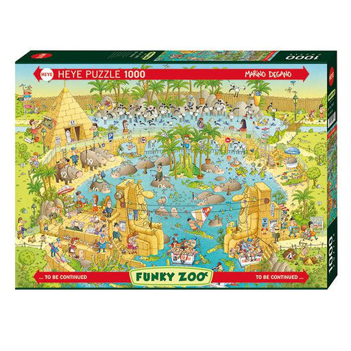 Nile Habitat Funky Zoo 1000 Piece Jigsaw Puzzle Heye - for just $29.99! 