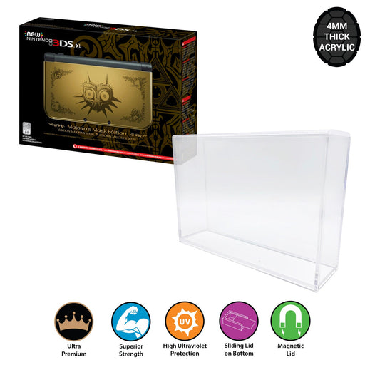 Acrylic Hard Case for NINTENDO 3DS XL Video Game Console Box (4mm thick, UV & Slide Bottom) Fits 5.2h x 7.2w x 1.5d - for just $30.99! 