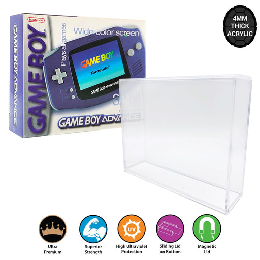 Acrylic Hard Case for GAME BOY ADVANCE Video Game Console Box (4mm thick, UV & Slide Bottom) - for just $29.99! 