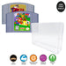 Acrylic Hard Case for N64 Video Game Cartridge (4mm thick, UV & Slide Bottom) 3h x 4.5w x 0.7d - for just $19.99! 